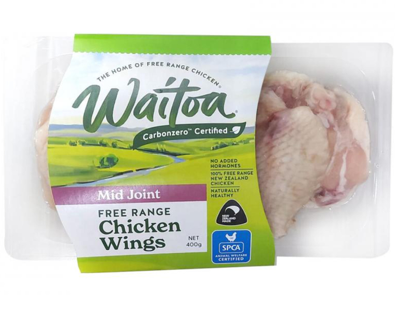【煮食用】急凍紐西蘭Waitoa天然無激素雞中翼(約400g)