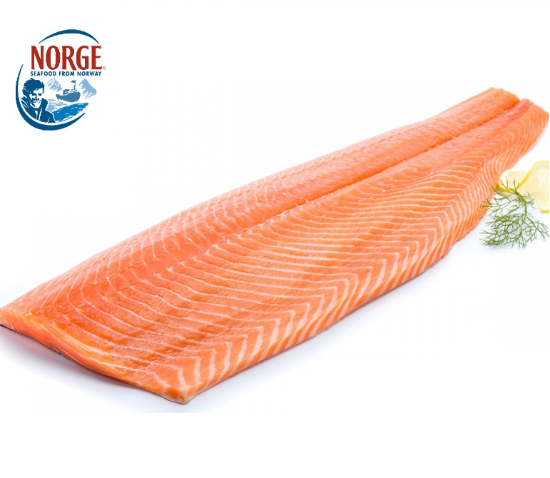 【解切即食】挪威三文魚(半邊, 約1.9~2.3kg) >> 售價按重量計算(代切+$20)**需2~3天前預訂**