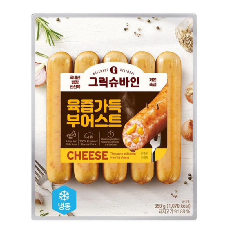 【煮食用】幸運豬門店-急凍德式風味芝士腸(350g)