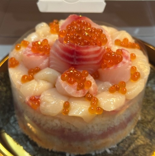 【刺身蛋糕】鯛魚帶子刺身蛋糕 (約1000g,6吋)**需2-3天前預訂**