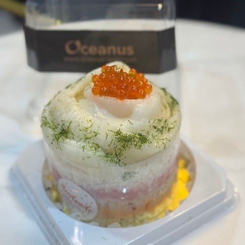 【刺身蛋糕】左口魚雪山刺身蛋糕(約500g)*需2-3天前預訂*