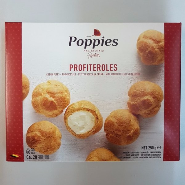 【解凍即食】急凍Poppies比利時雲呢拿忌廉芭芺(20粒裝)